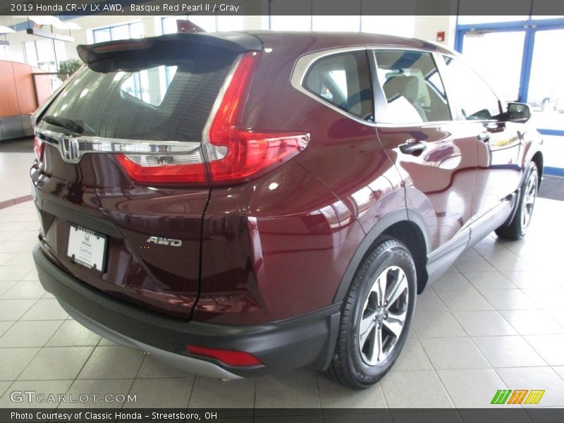 Basque Red Pearl II / Gray 2019 Honda CR-V LX AWD