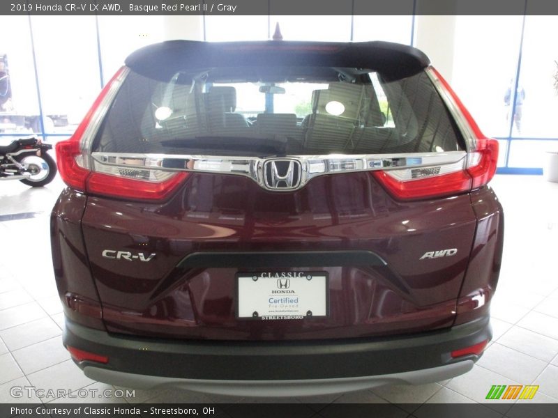Basque Red Pearl II / Gray 2019 Honda CR-V LX AWD