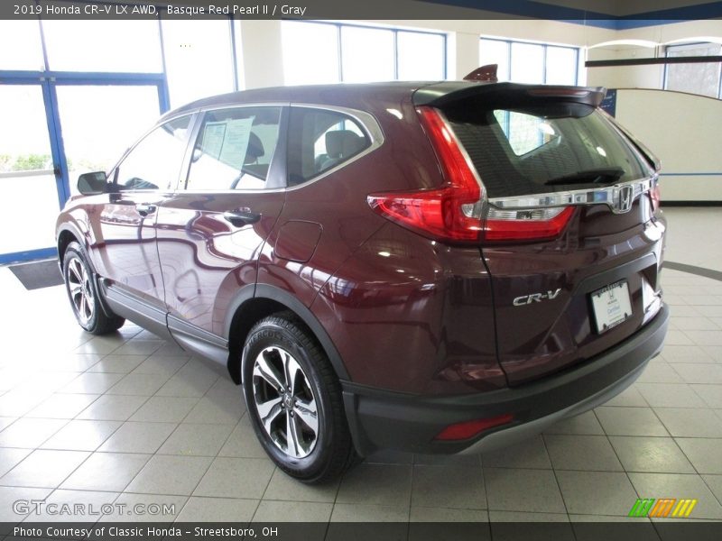 Basque Red Pearl II / Gray 2019 Honda CR-V LX AWD