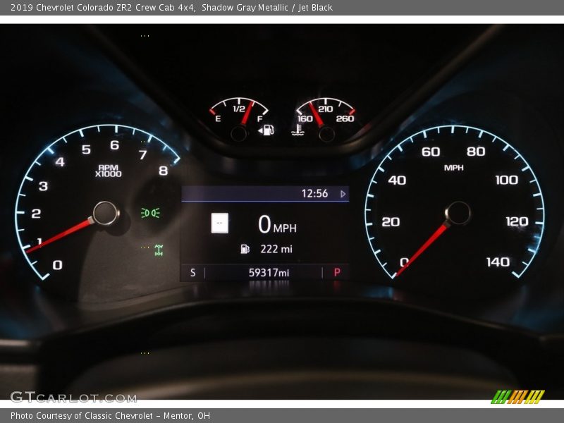 Shadow Gray Metallic / Jet Black 2019 Chevrolet Colorado ZR2 Crew Cab 4x4