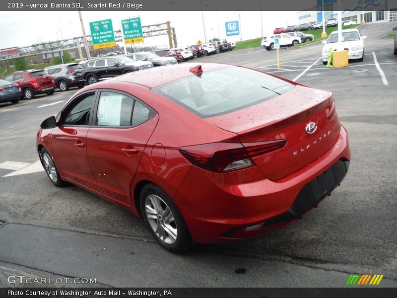 Scarlet Red / Beige 2019 Hyundai Elantra SEL