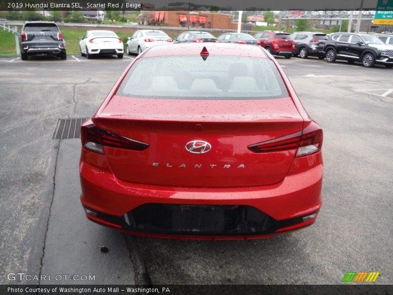 Scarlet Red / Beige 2019 Hyundai Elantra SEL