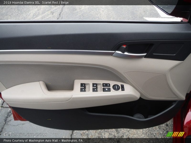 Scarlet Red / Beige 2019 Hyundai Elantra SEL
