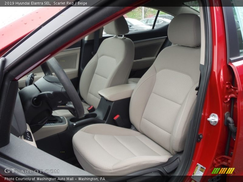Scarlet Red / Beige 2019 Hyundai Elantra SEL