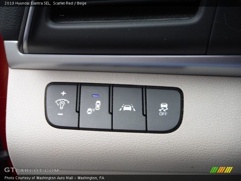 Scarlet Red / Beige 2019 Hyundai Elantra SEL