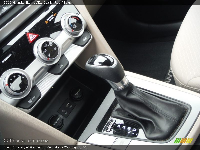 Scarlet Red / Beige 2019 Hyundai Elantra SEL