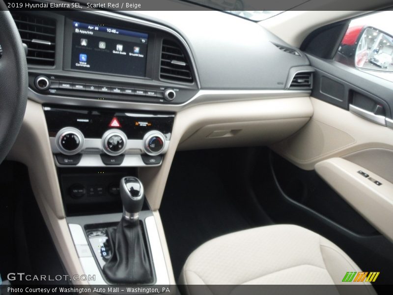 Scarlet Red / Beige 2019 Hyundai Elantra SEL
