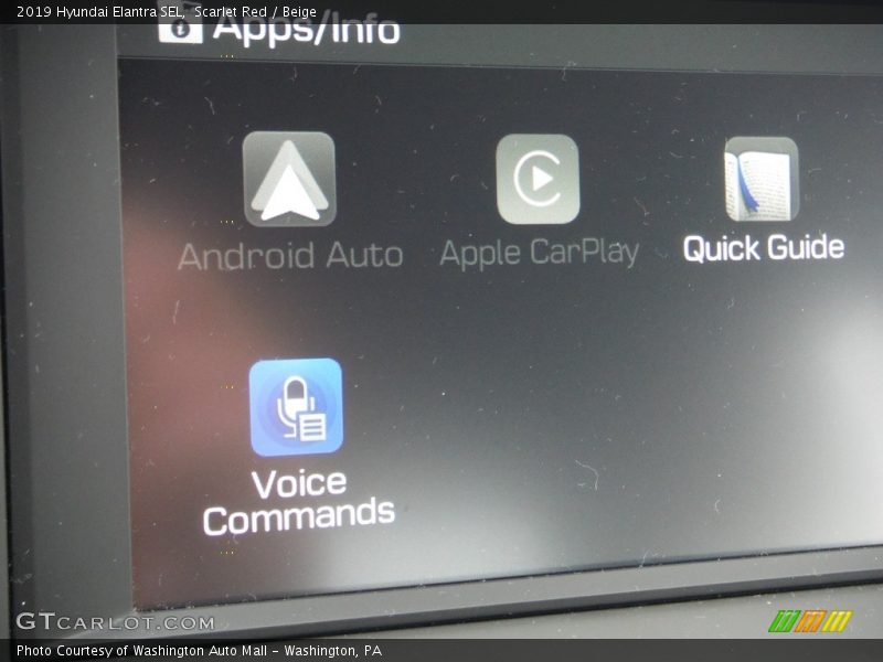 Scarlet Red / Beige 2019 Hyundai Elantra SEL