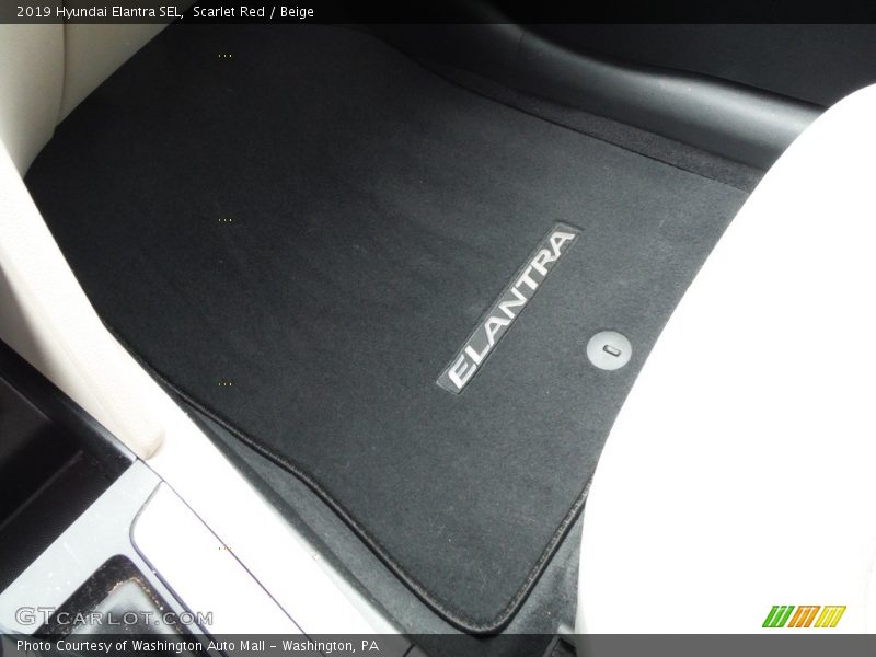 Scarlet Red / Beige 2019 Hyundai Elantra SEL