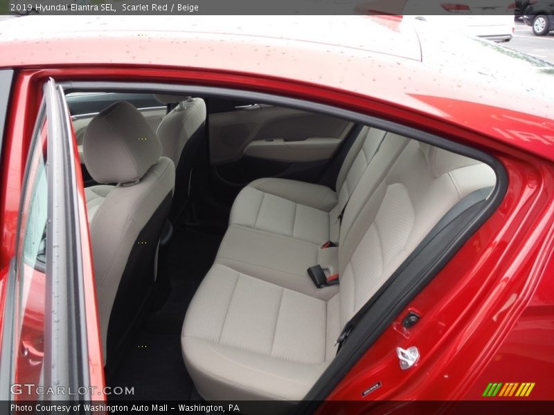Scarlet Red / Beige 2019 Hyundai Elantra SEL