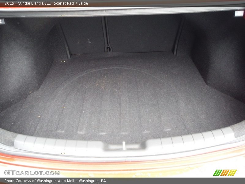 Scarlet Red / Beige 2019 Hyundai Elantra SEL