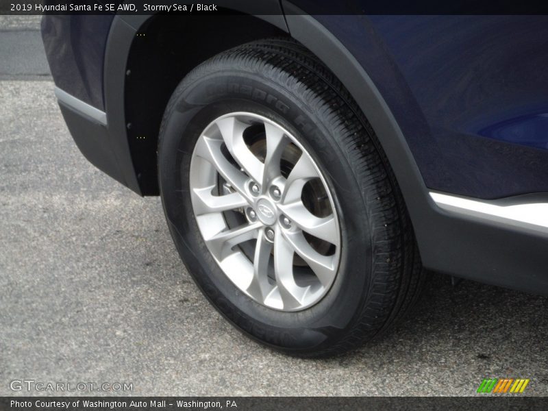 Stormy Sea / Black 2019 Hyundai Santa Fe SE AWD