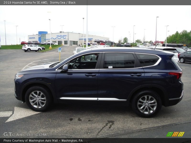 Stormy Sea / Black 2019 Hyundai Santa Fe SE AWD