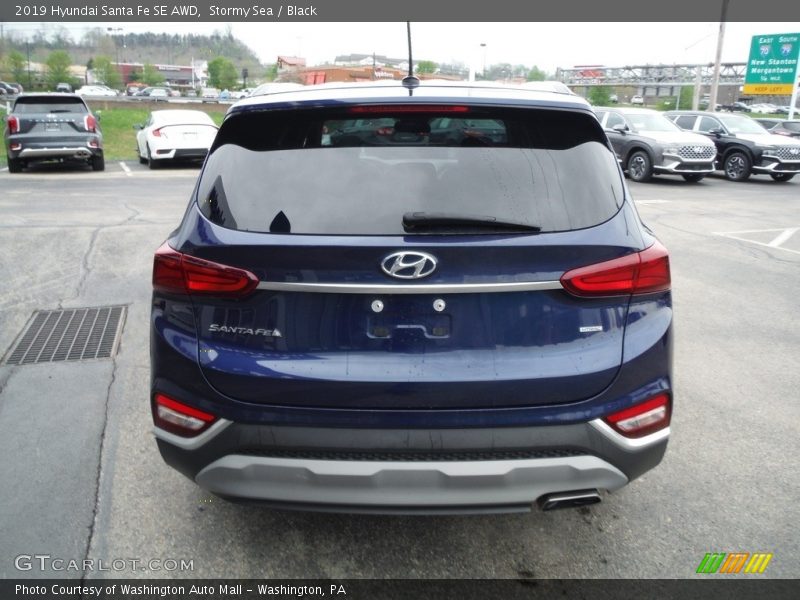 Stormy Sea / Black 2019 Hyundai Santa Fe SE AWD