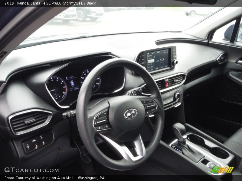 Stormy Sea / Black 2019 Hyundai Santa Fe SE AWD