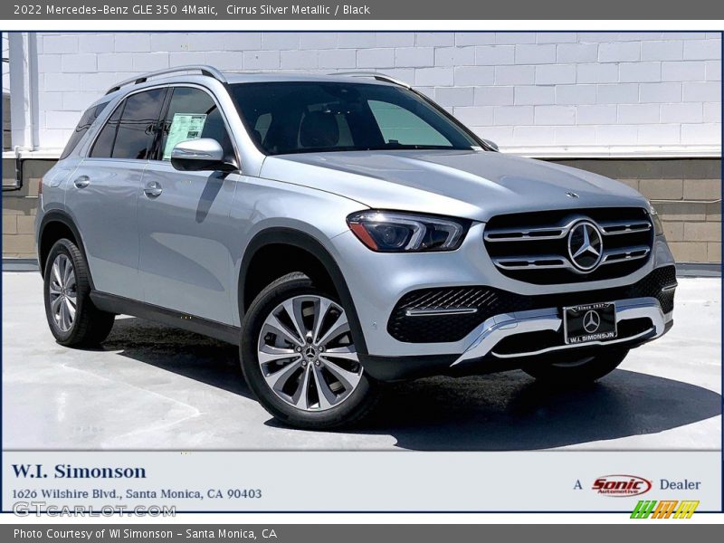 Cirrus Silver Metallic / Black 2022 Mercedes-Benz GLE 350 4Matic