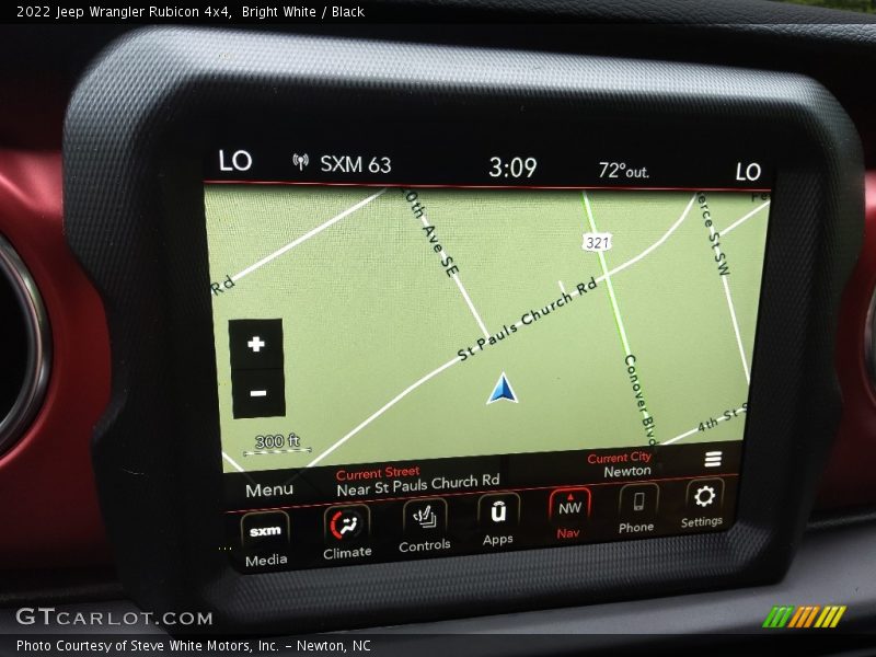 Navigation of 2022 Wrangler Rubicon 4x4