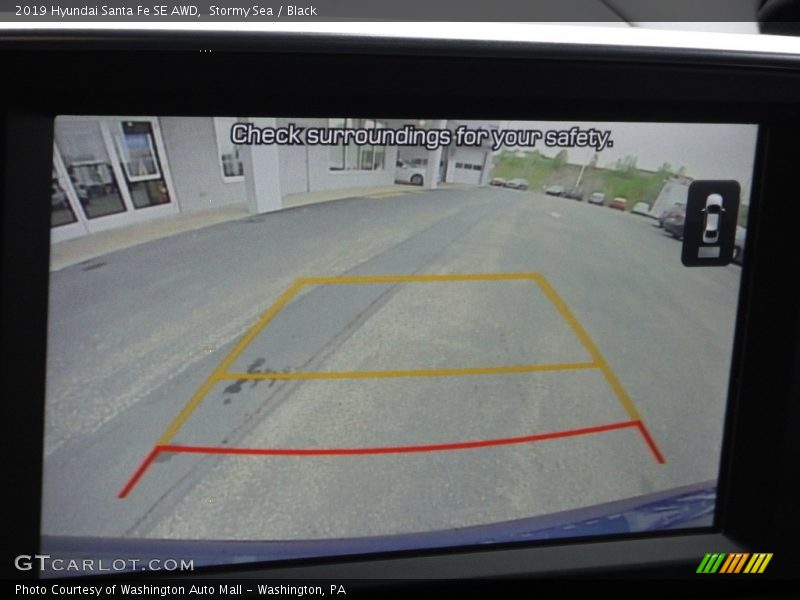 Stormy Sea / Black 2019 Hyundai Santa Fe SE AWD
