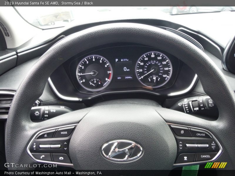Stormy Sea / Black 2019 Hyundai Santa Fe SE AWD