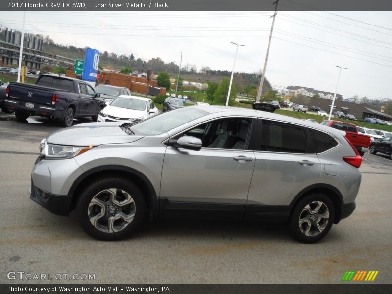 Lunar Silver Metallic / Black 2017 Honda CR-V EX AWD