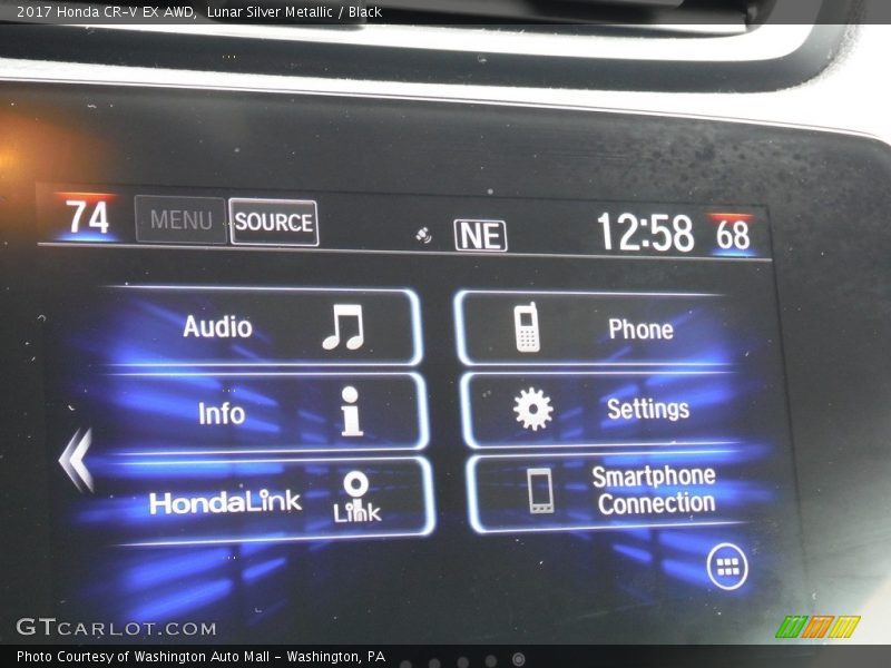 Lunar Silver Metallic / Black 2017 Honda CR-V EX AWD