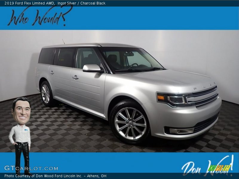 Ingot Silver / Charcoal Black 2019 Ford Flex Limited AWD