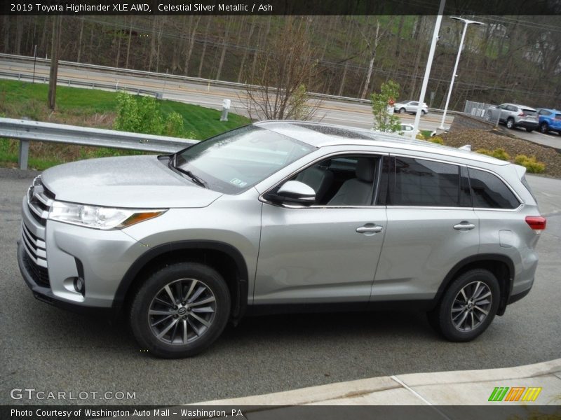 Celestial Silver Metallic / Ash 2019 Toyota Highlander XLE AWD