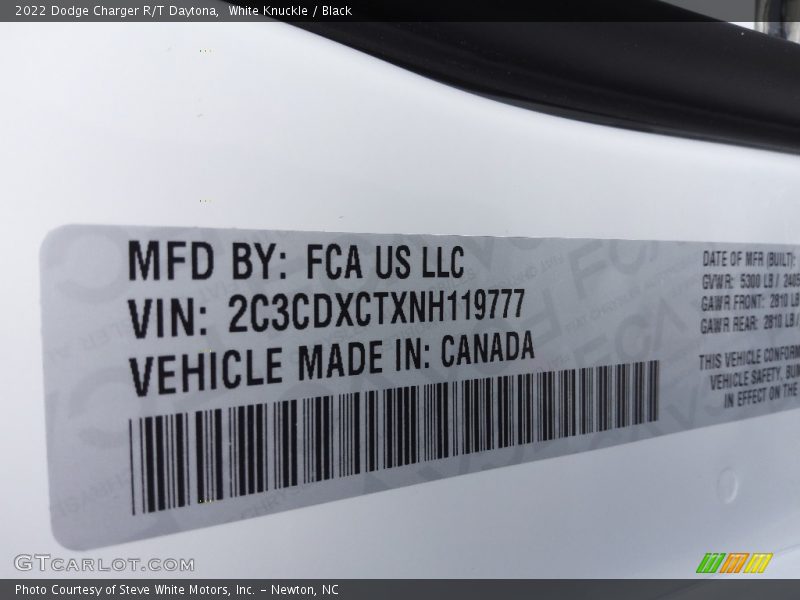 White Knuckle / Black 2022 Dodge Charger R/T Daytona