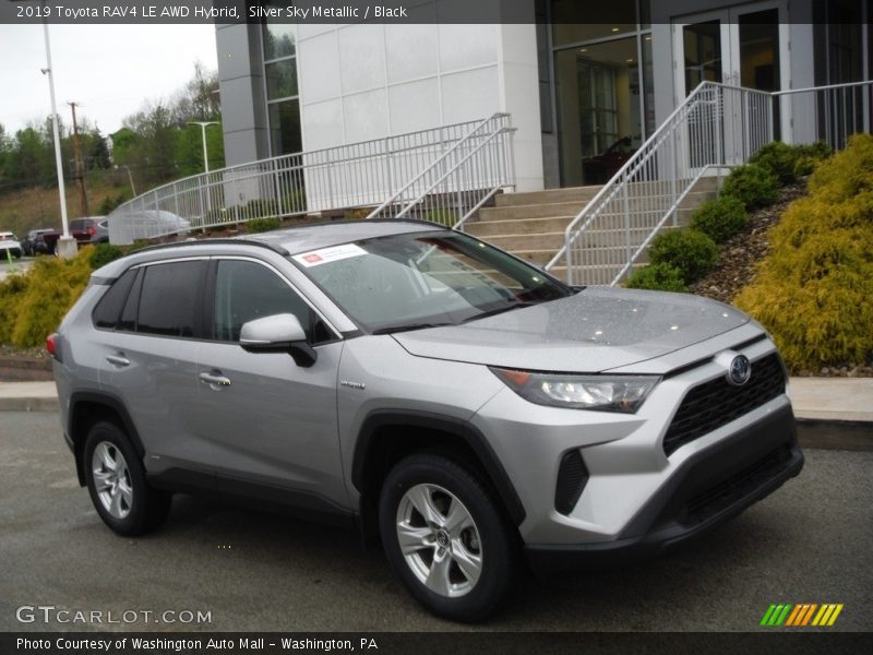 Silver Sky Metallic / Black 2019 Toyota RAV4 LE AWD Hybrid