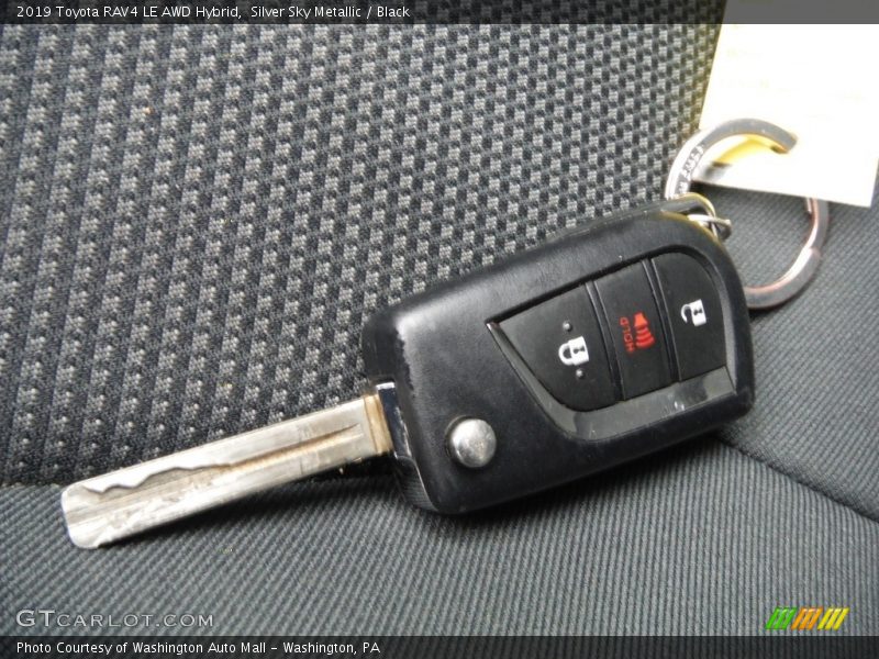 Silver Sky Metallic / Black 2019 Toyota RAV4 LE AWD Hybrid