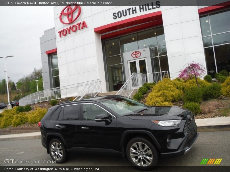 Midnight Black Metallic / Black 2019 Toyota RAV4 Limited AWD