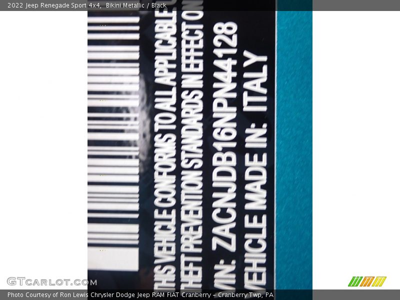 Bikini Metallic / Black 2022 Jeep Renegade Sport 4x4