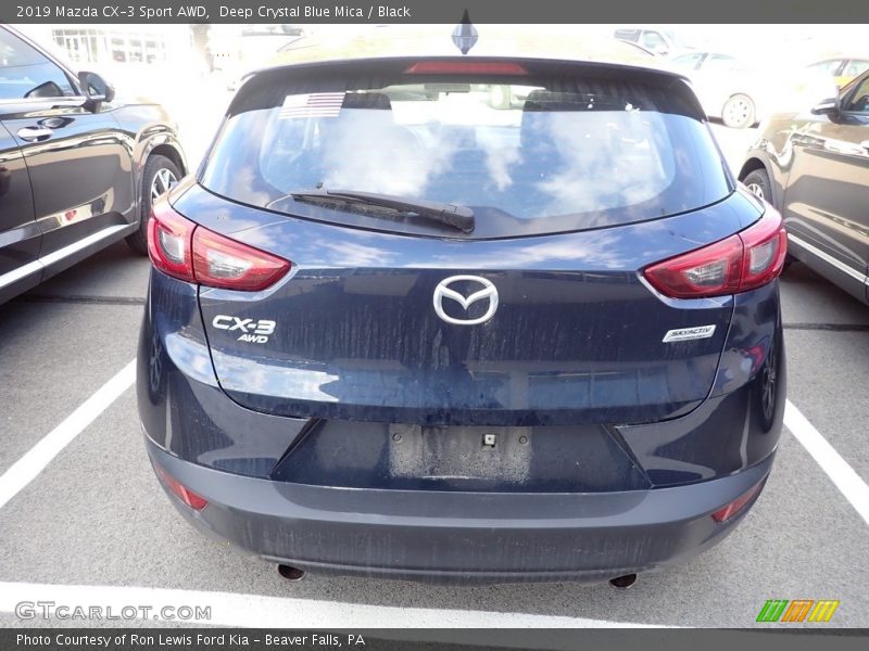 Deep Crystal Blue Mica / Black 2019 Mazda CX-3 Sport AWD