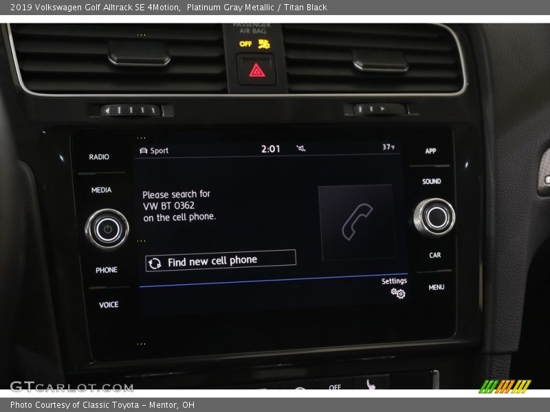 Platinum Gray Metallic / Titan Black 2019 Volkswagen Golf Alltrack SE 4Motion