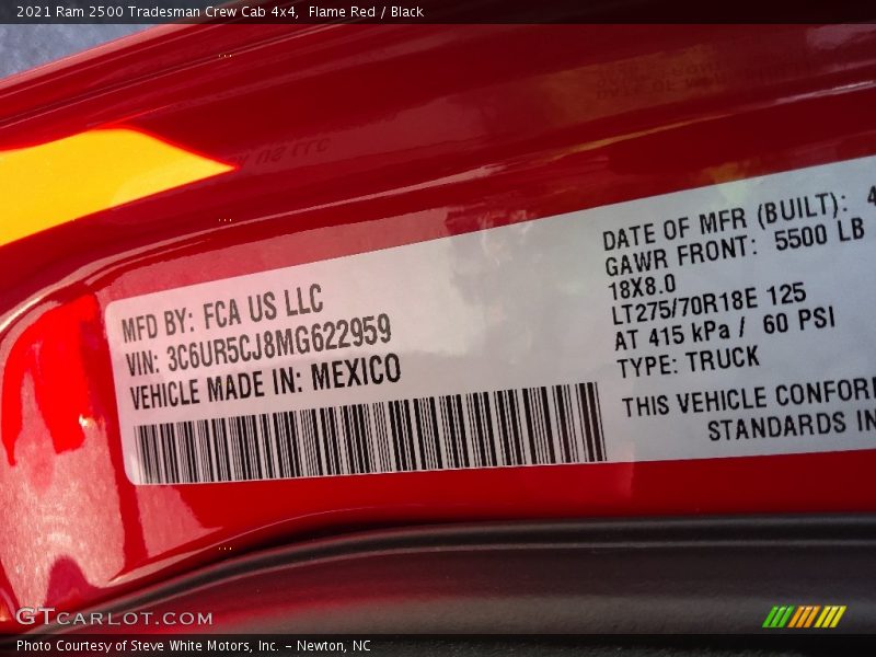 Flame Red / Black 2021 Ram 2500 Tradesman Crew Cab 4x4