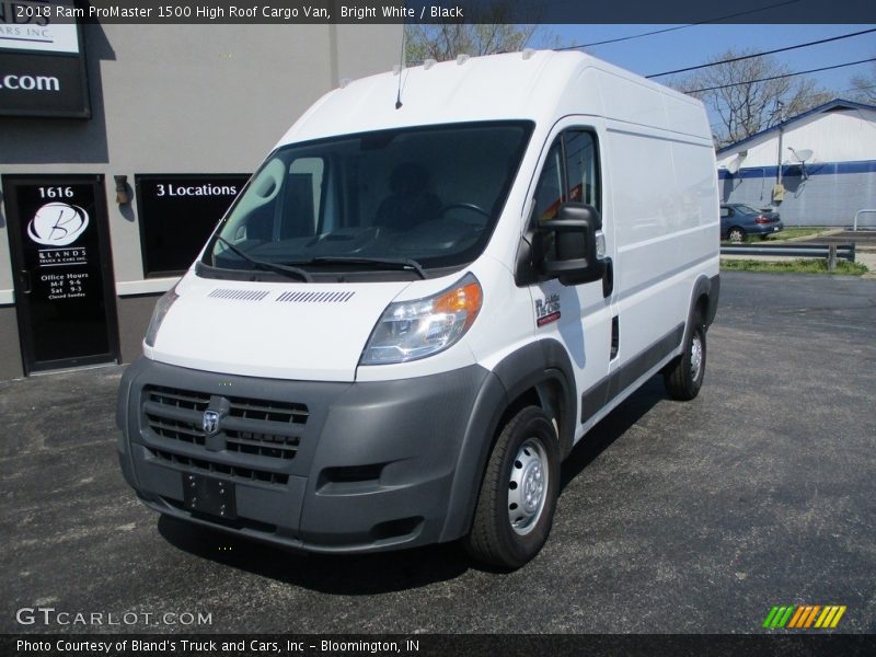 Bright White / Black 2018 Ram ProMaster 1500 High Roof Cargo Van