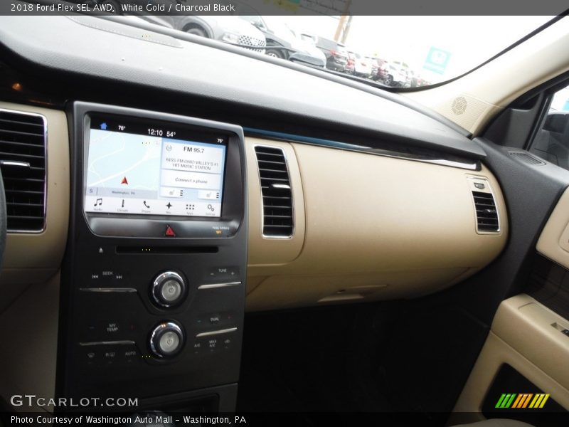 White Gold / Charcoal Black 2018 Ford Flex SEL AWD