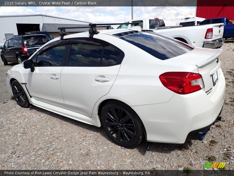 Crystal White Pearl / Carbon Black 2016 Subaru WRX