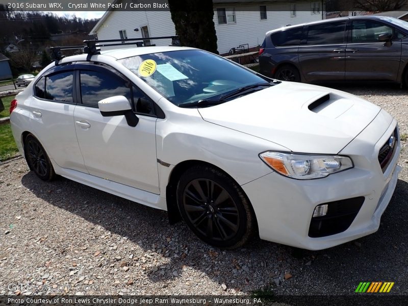 Crystal White Pearl / Carbon Black 2016 Subaru WRX