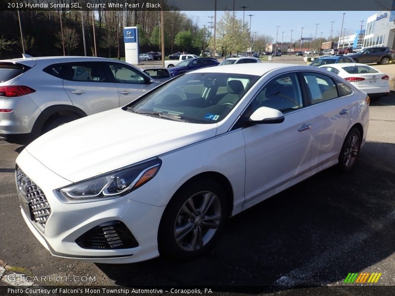 Quartz White Pearl / Black 2019 Hyundai Sonata SEL