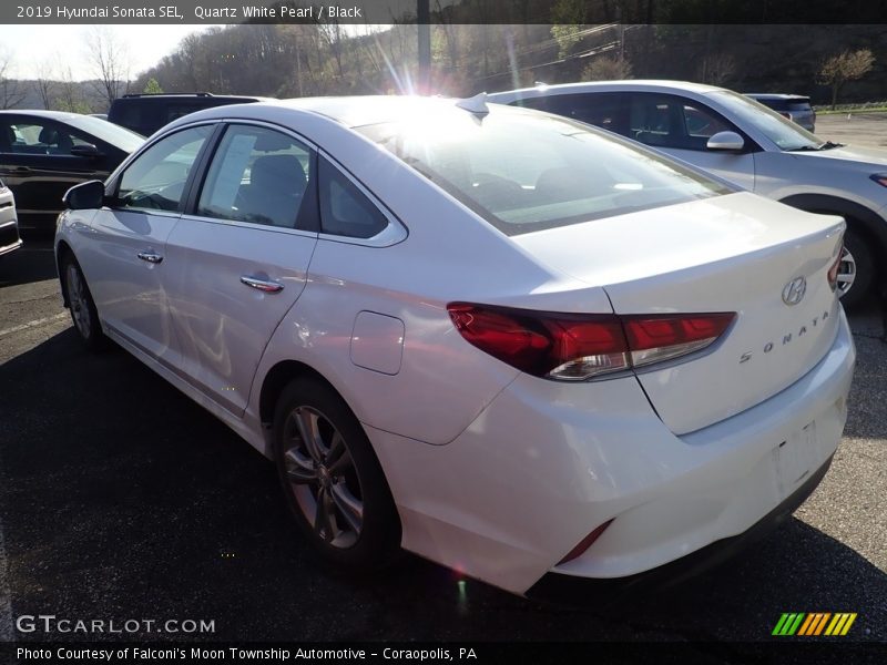 Quartz White Pearl / Black 2019 Hyundai Sonata SEL