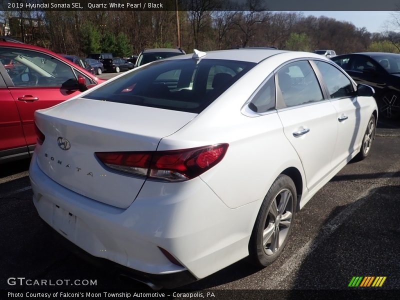 Quartz White Pearl / Black 2019 Hyundai Sonata SEL
