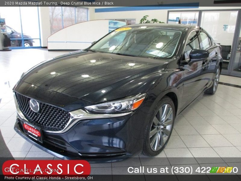Deep Crystal Blue Mica / Black 2020 Mazda Mazda6 Touring