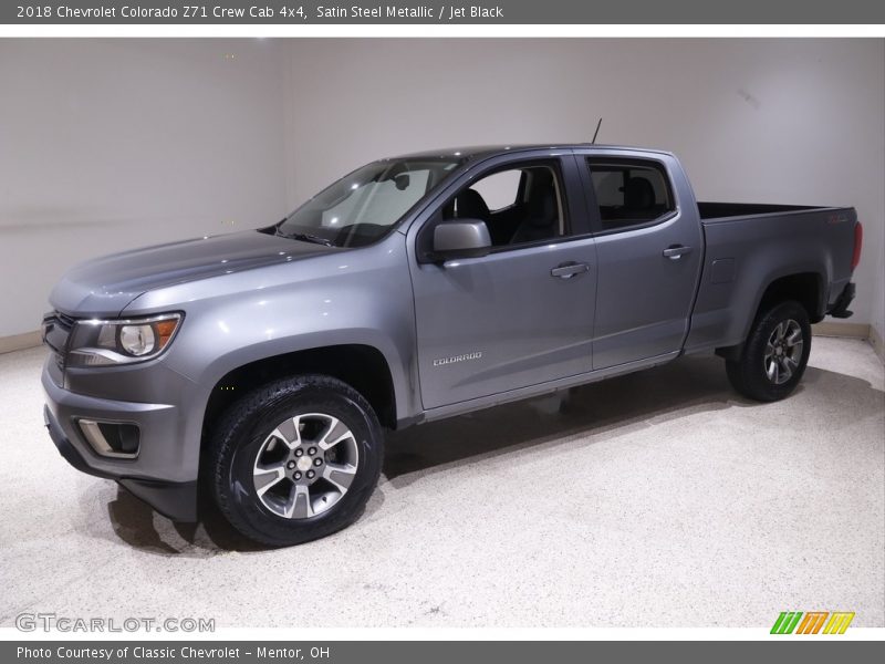 Satin Steel Metallic / Jet Black 2018 Chevrolet Colorado Z71 Crew Cab 4x4