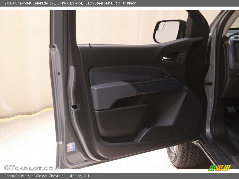 Satin Steel Metallic / Jet Black 2018 Chevrolet Colorado Z71 Crew Cab 4x4