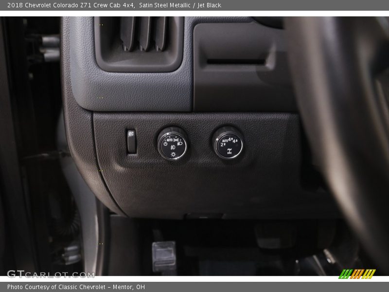 Satin Steel Metallic / Jet Black 2018 Chevrolet Colorado Z71 Crew Cab 4x4
