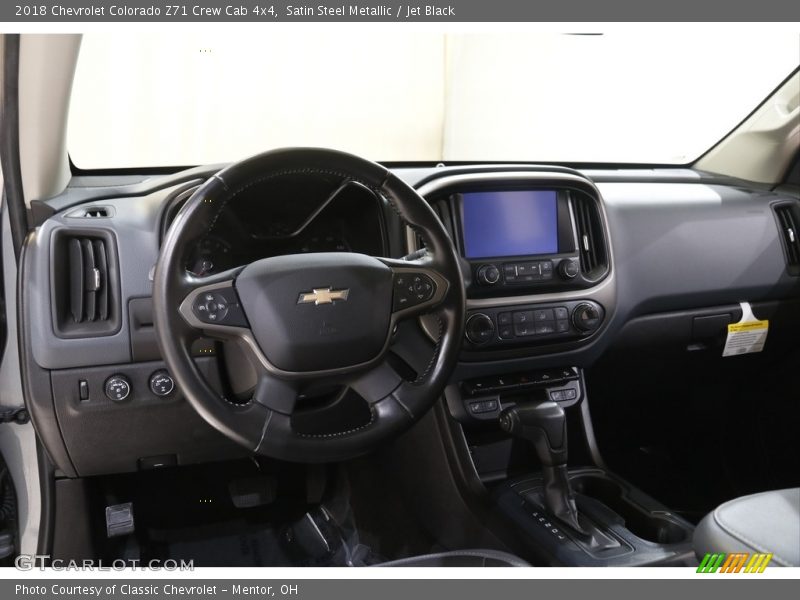 Satin Steel Metallic / Jet Black 2018 Chevrolet Colorado Z71 Crew Cab 4x4