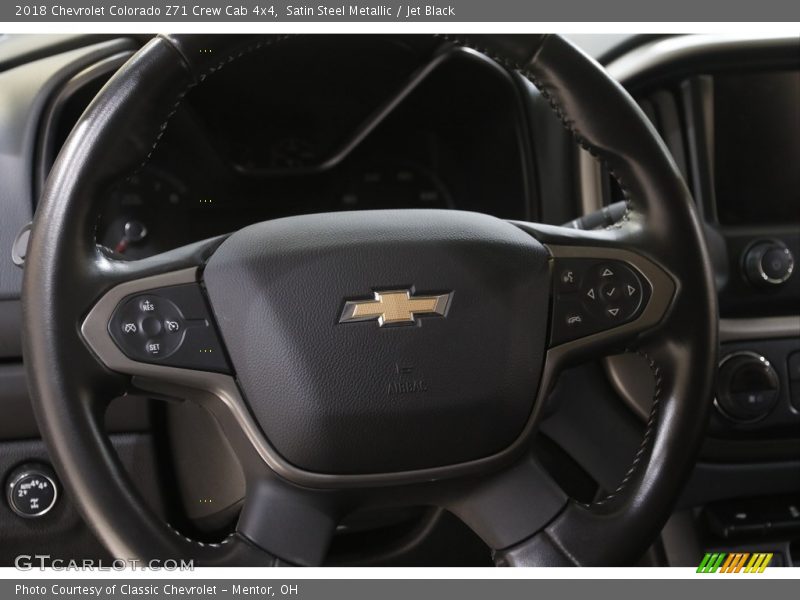 Satin Steel Metallic / Jet Black 2018 Chevrolet Colorado Z71 Crew Cab 4x4