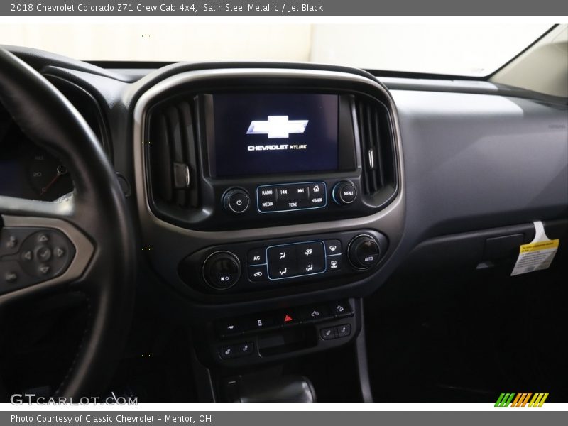 Satin Steel Metallic / Jet Black 2018 Chevrolet Colorado Z71 Crew Cab 4x4