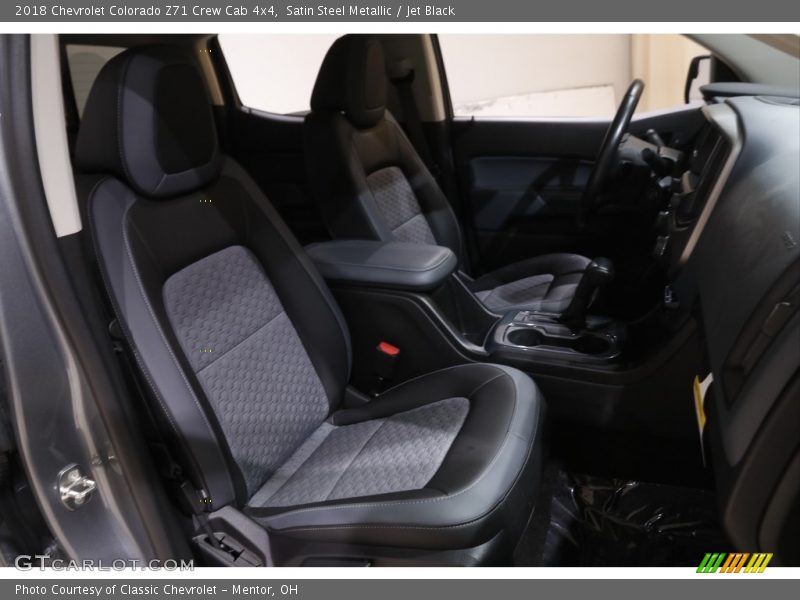 Satin Steel Metallic / Jet Black 2018 Chevrolet Colorado Z71 Crew Cab 4x4